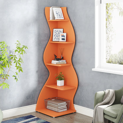 Corner bookShelf, 5-Tier Stylish Corner Bookcase