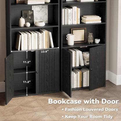 Tall Bookshelf, Bookcase with storage