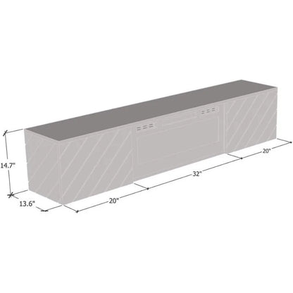 Floating Fireplace TV Stand for up to 80-inch TVs