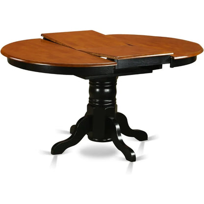 KENL5-BLK-LC 5 Piece Kitchen Table & Chairs Set Includes an Oval Dining Room Table with Butterfly Leaf