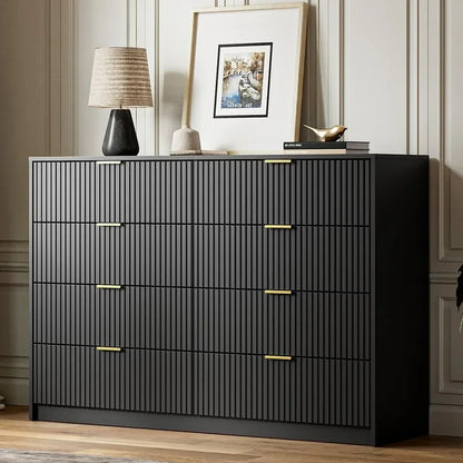 Double Dresser, Modern Tall Chest of Drawers