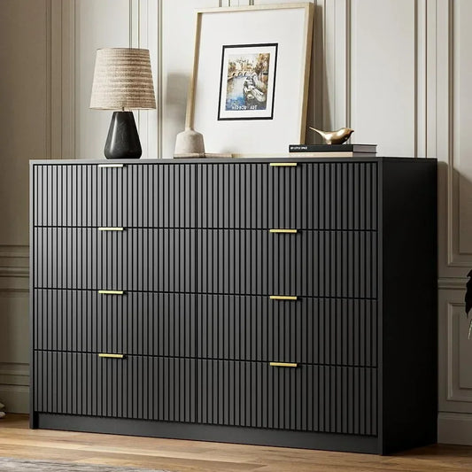 Double Dresser, Modern Tall Chest of Drawers