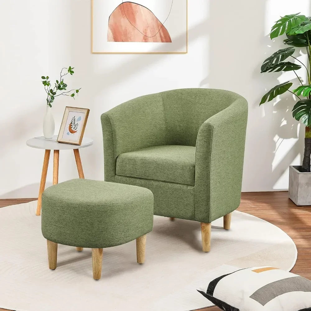 Modern Chair, Footrest Set Comfortable Living Room Chairs