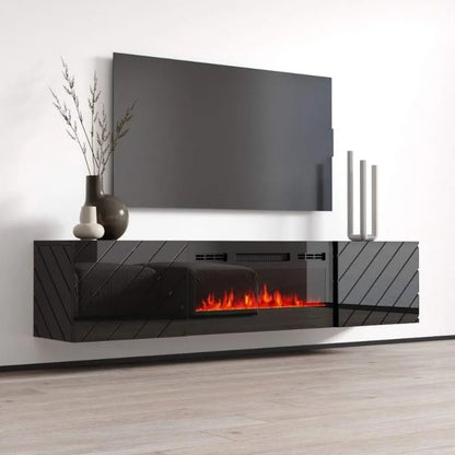 Floating Fireplace TV Stand for up to 80-inch TVs