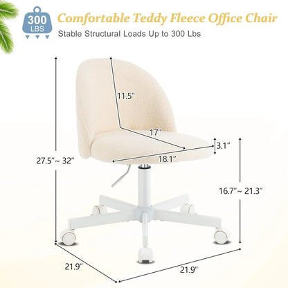 Small Office Chair with Wheels,Vanity Chair