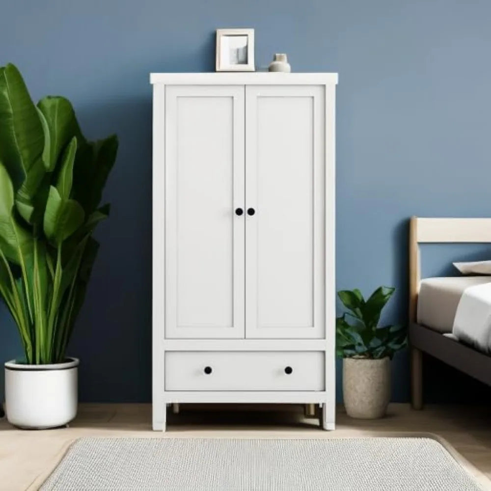 2 Door Wardrobe, Armoire with Drawer
