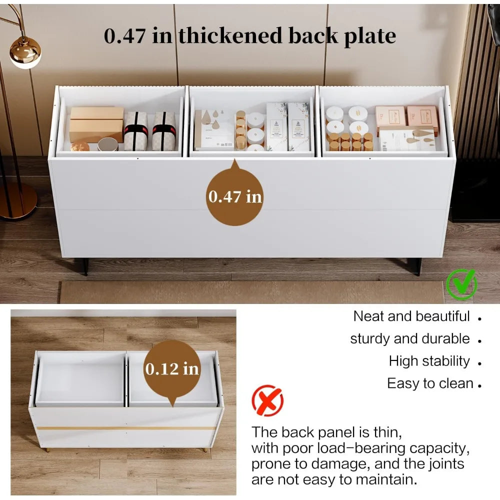 Large Double Dresser, Modern Chest of Drawers