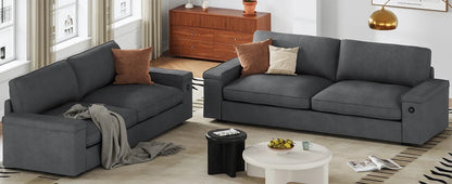 Oversized Comfy Couches, Deep Seat Sofa with Storage and 2 USB
