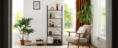 5 Tier Bookcase Bookshelf Modern