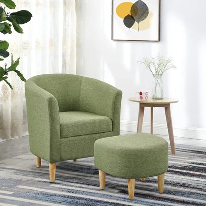Modern Chair, Footrest Set Comfortable Living Room Chairs