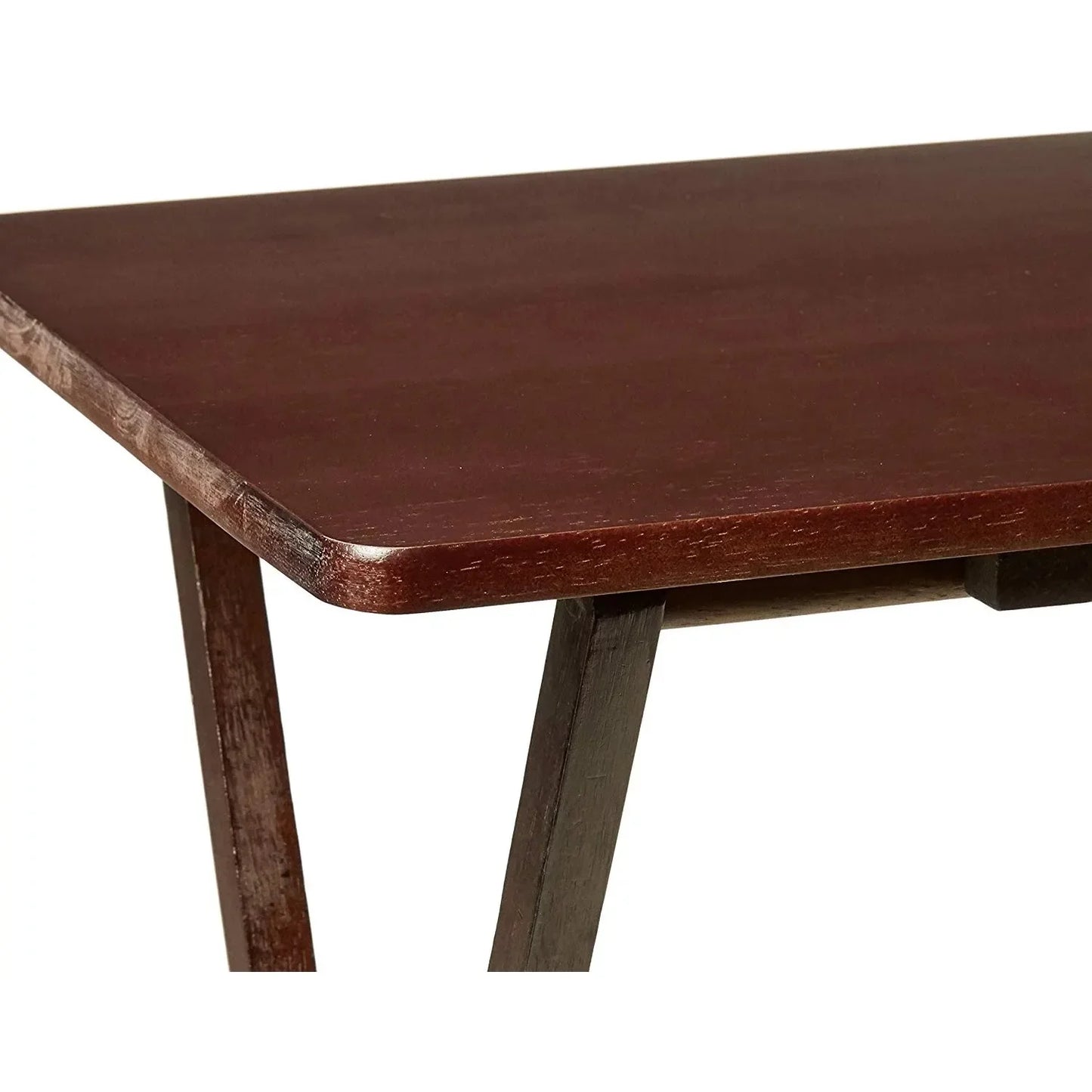Indoor Single Folding TV Tray Table - Walnut L 19 x  W 15 x H 26