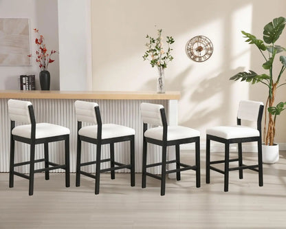 Bar Stools Set of 4  Counter Stools with Backs