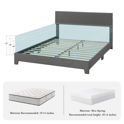 Full - Queen - King Bed Frame with Adjustable Headboard