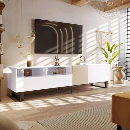 TV Stand with 3 Cabinets for TVs Up To 80”