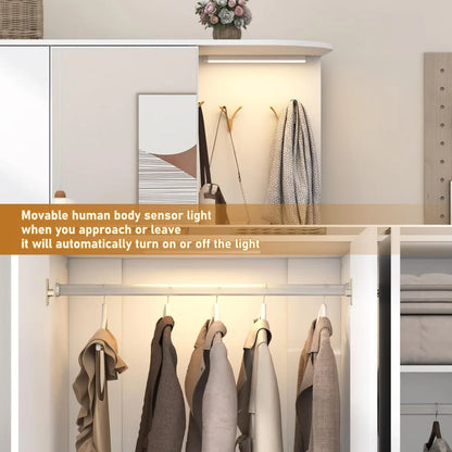 Armoire with Drawers, Wardrobe Closet with Shelves