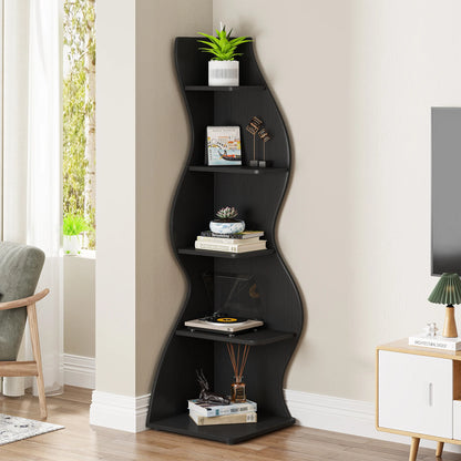 Corner bookShelf, 5-Tier Stylish Corner Bookcase