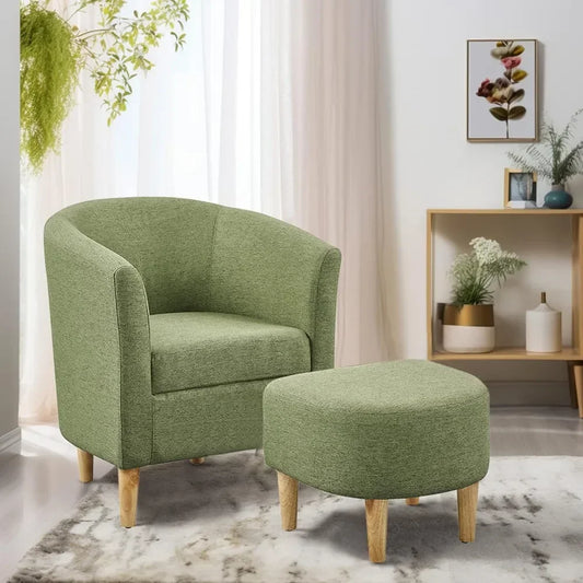 Modern Chair, Footrest Set Comfortable Living Room Chairs