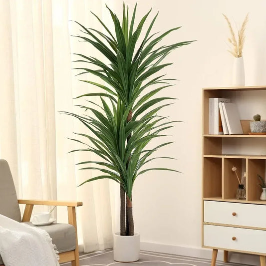 Dracaena Silk Plant Corn Stalk 6ft Tall Faux Plant