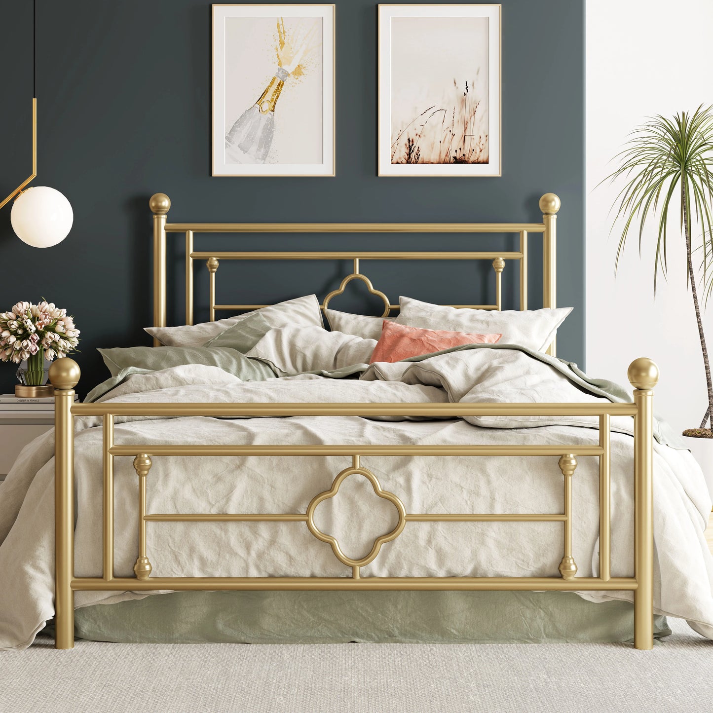 Metal Platform Bed Frame, – Full, Queen, Twin & King Sizes