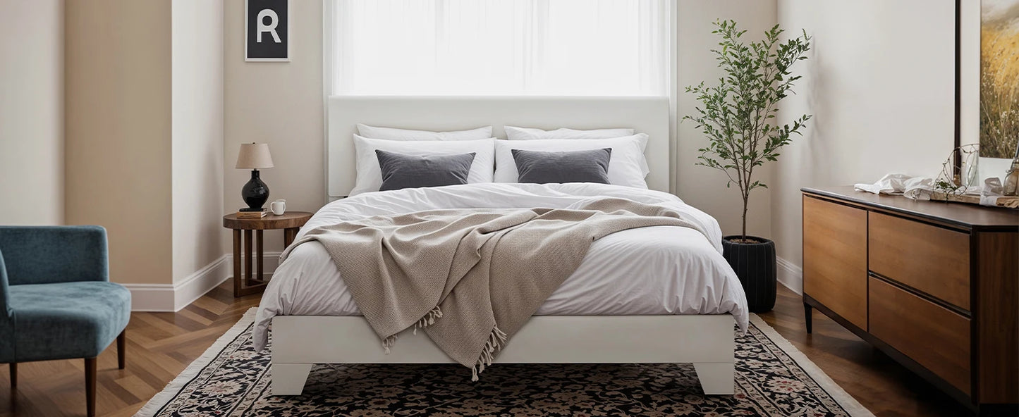 Full - Queen - King Bed Frame with Adjustable Headboard
