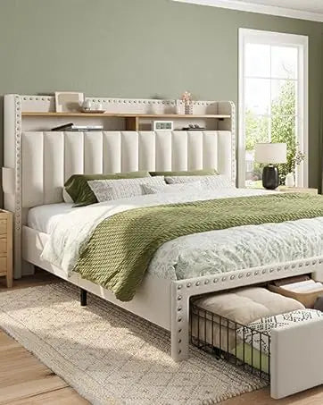 Full, Queen and King size Bed Frame with Drawers