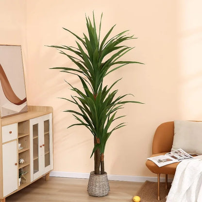 Dracaena Silk Plant Corn Stalk 6ft Tall Faux Plant