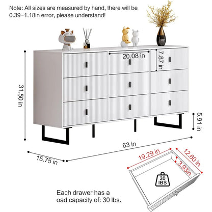 Large Double Dresser, Modern Chest of Drawers