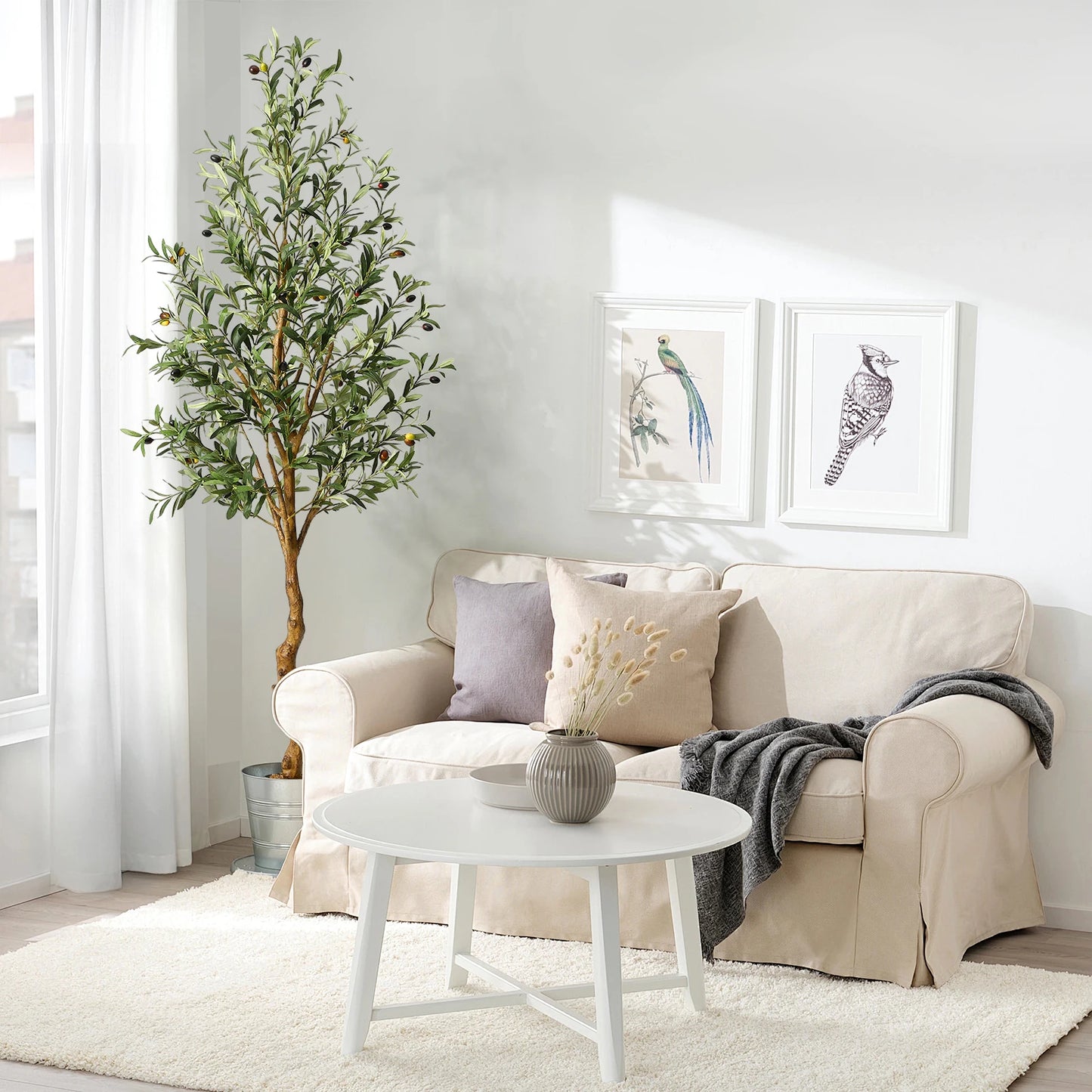 1Pc/2Pcs Artificial Olive Tree 4ft / 5ft / 6ft, Large Plant