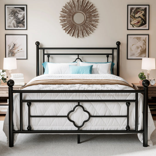 Metal Platform Bed Frame, – Full, Queen, Twin & King Sizes