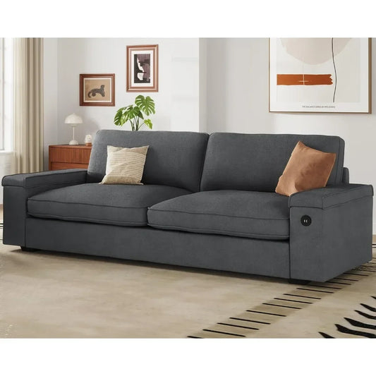 Oversized Comfy Couches, Deep Seat Sofa with Storage and 2 USB