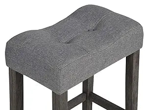 Dining Bar Table and Chairs with Power Outlet, 4 Piece Bar Table Set with Chairs, Sofa Bar Table with 3 Padded Stools