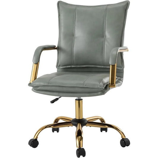 Office Chair, Adjustable Swivel with Golden Legs