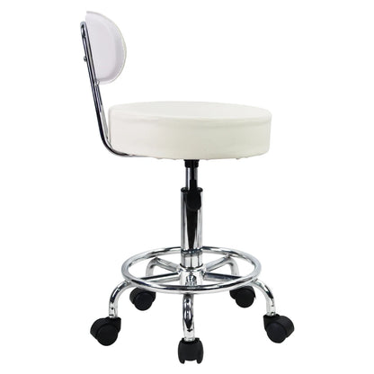 PU Leather Rolling Stool chair with Height Adjustable
