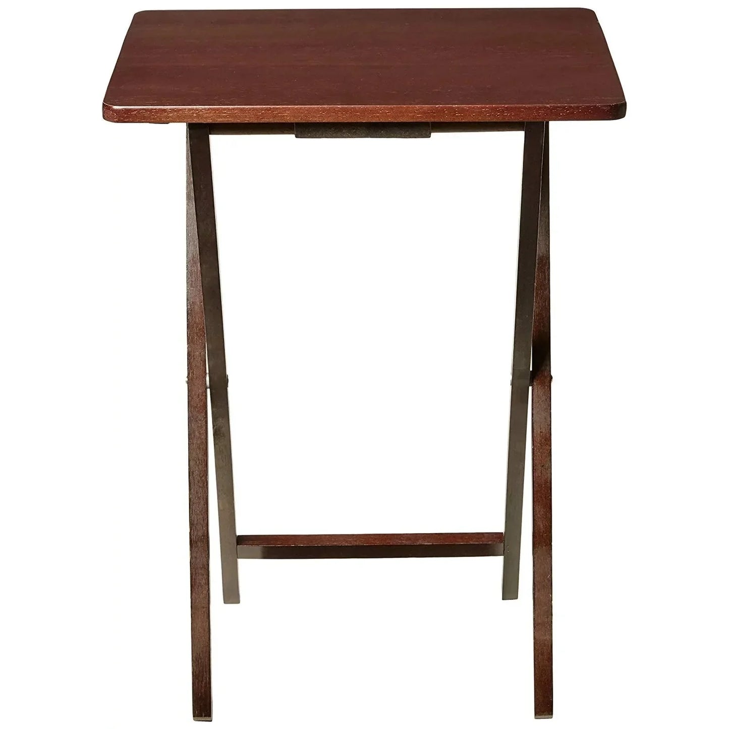 Indoor Single Folding TV Tray Table - Walnut L 19 x  W 15 x H 26