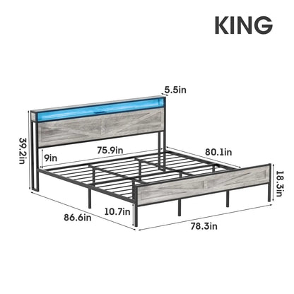 Queen/Full/Twing and King size Bed Frame with Storage