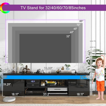 LED TV Stand for 85 Inch with Power Outlet