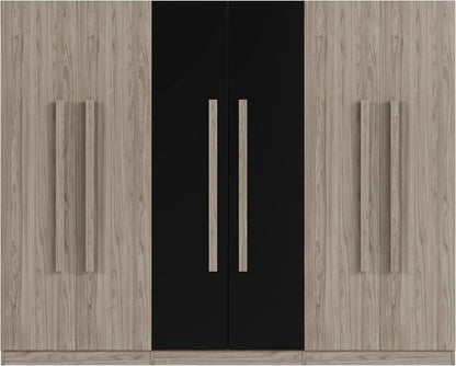 Wooden Armoire Wardrobe Cabinet with 6 Doors