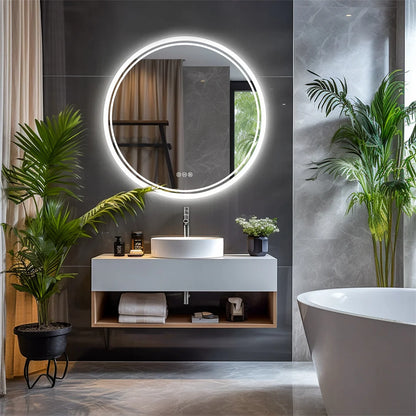 Intelligent Illuminate Big Round Mirror for Bathroom