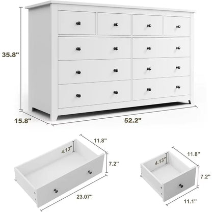 10 Drawer Dresser & Chest of Drawers