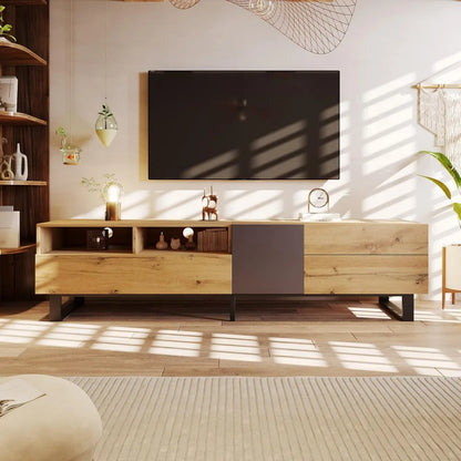 TV Stand with 3 Cabinets for TVs Up To 80”