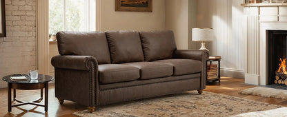 3-Seat Modern Living Room Sofa - Luxury Leather