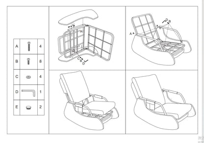 Reclining chair lunch break folding