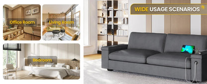 Oversized Comfy Couches, Deep Seat Sofa with Storage and 2 USB