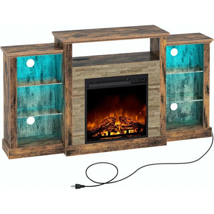 Fireplace TV Stand with Led for TVs up to 65"