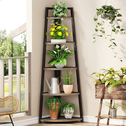 Corner Bookcase, Bookshelf with Rack Wood