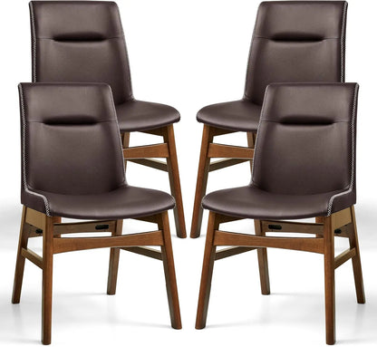 Dining Chair Set of 4, Leather Dining Chairs Kitchen Table Chairs Set of 4, Modern High-End Kitchen Side Chaires for Bedroom