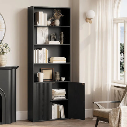 Tall Bookshelf, Bookcase with storage