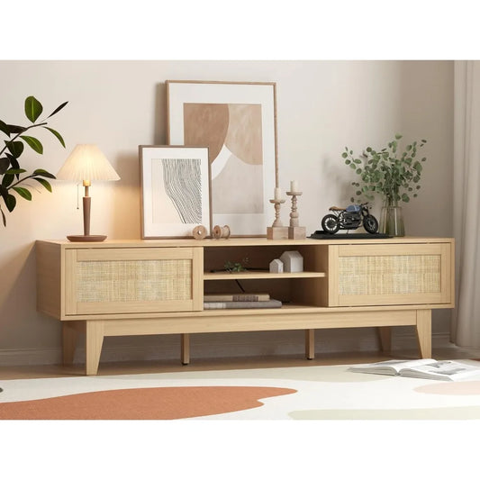 TV Stand for 55 65 Inch TV with Shelves