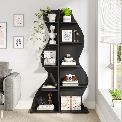 Corner bookShelf, 5-Tier Stylish Corner Bookcase