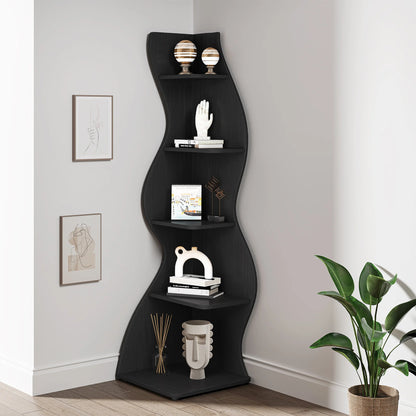 Corner bookShelf, 5-Tier Stylish Corner Bookcase